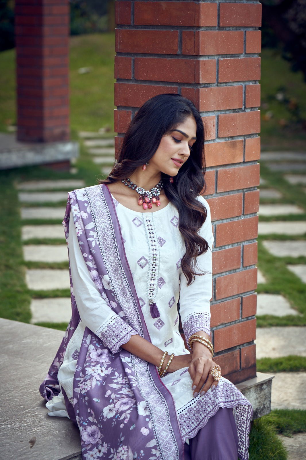 Vitara Roopam Roman Silk Designer Kurti With Bottom Dupatta
